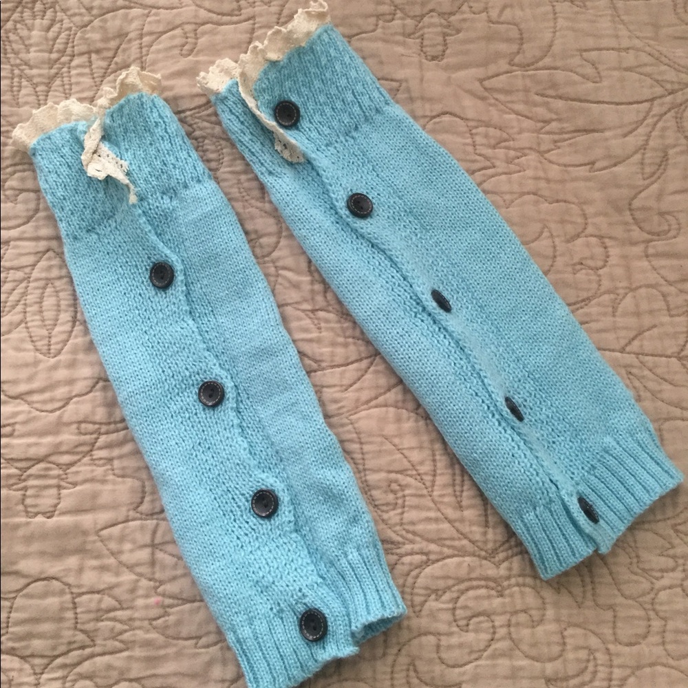 Sky blue boot socks or leg warmers